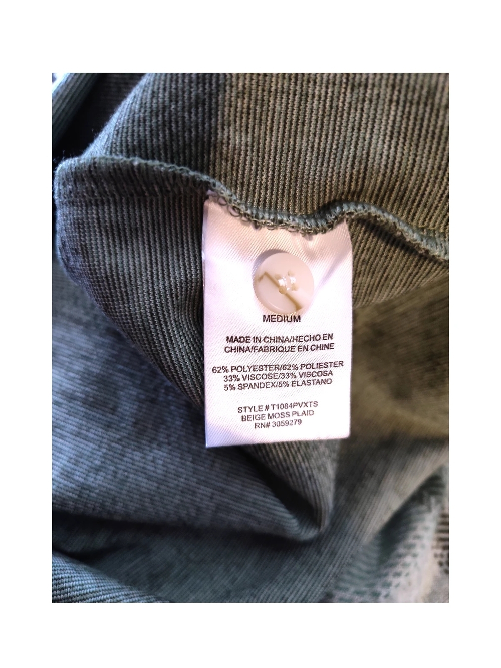 Thread & Supply Plaid Flannel Shacket Green Womens Size Medium - Picture 8 of 10